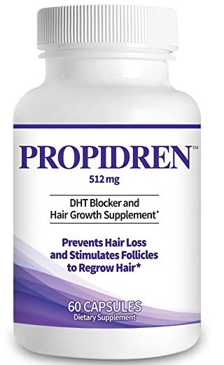 Propidren by HairGenics - DHT Blocker with Saw Palmetto To Prevent Hair Loss and Stimulate Hair Follicles to Stop Hair Loss and Regrow Hair and fix receding hairline