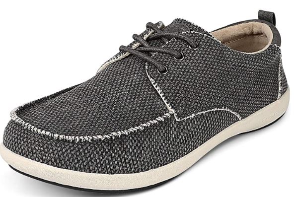 cheap men's loafers for summer in light gray for arch support and plantar fasciitis
