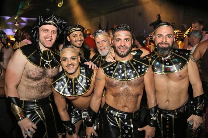 Egyptian Pharaoh costumes for gay men and gay couples