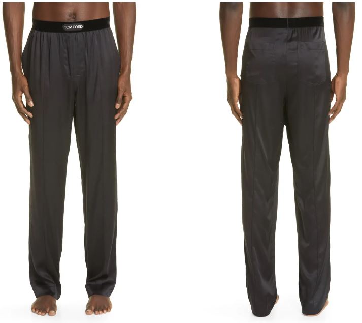 Black Silk Pajama Pants for Men by Tom Ford