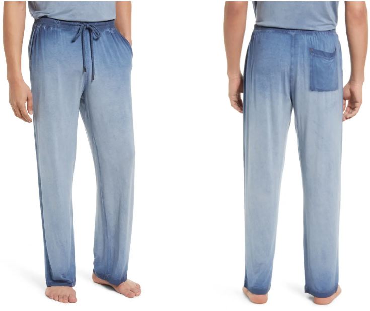 Daniel Buchler Blue Jean Colored Silk Pajamas for Men 